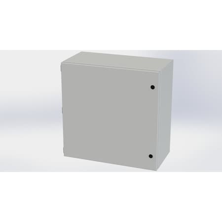 Saginaw Control & Engineering 1/4 Turn Latch Electrical Enclosures, 20 in H, 10 in D, 20 in W, NEMA 3R, 4, 12, 13, Carbon Steel SCE-202010ELJLG